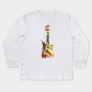 Funky guitar #guitar Kids Long Sleeve T-Shirt